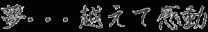夢・・・越えて感動